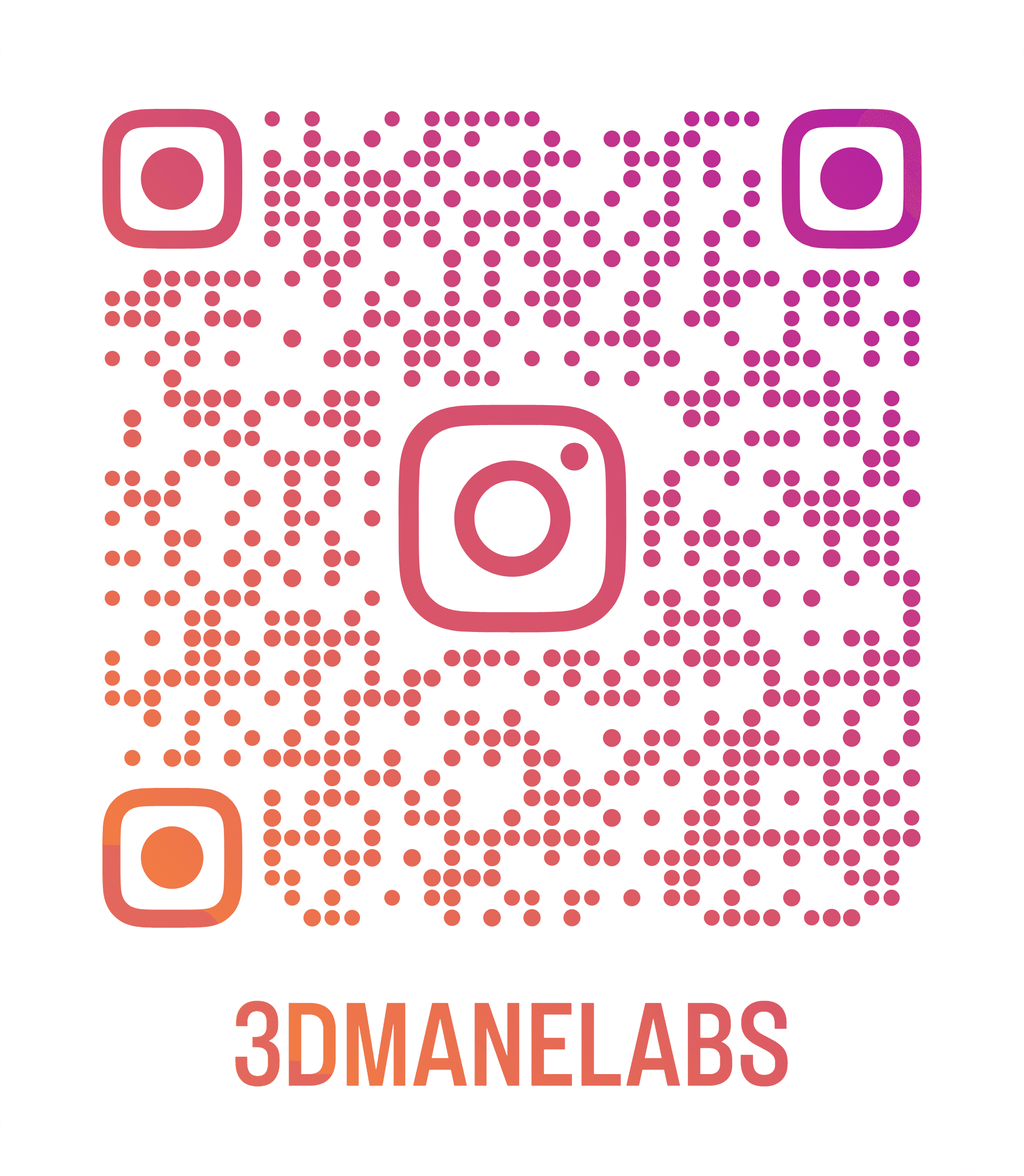 Instagram QR code for 3D Mane Labs